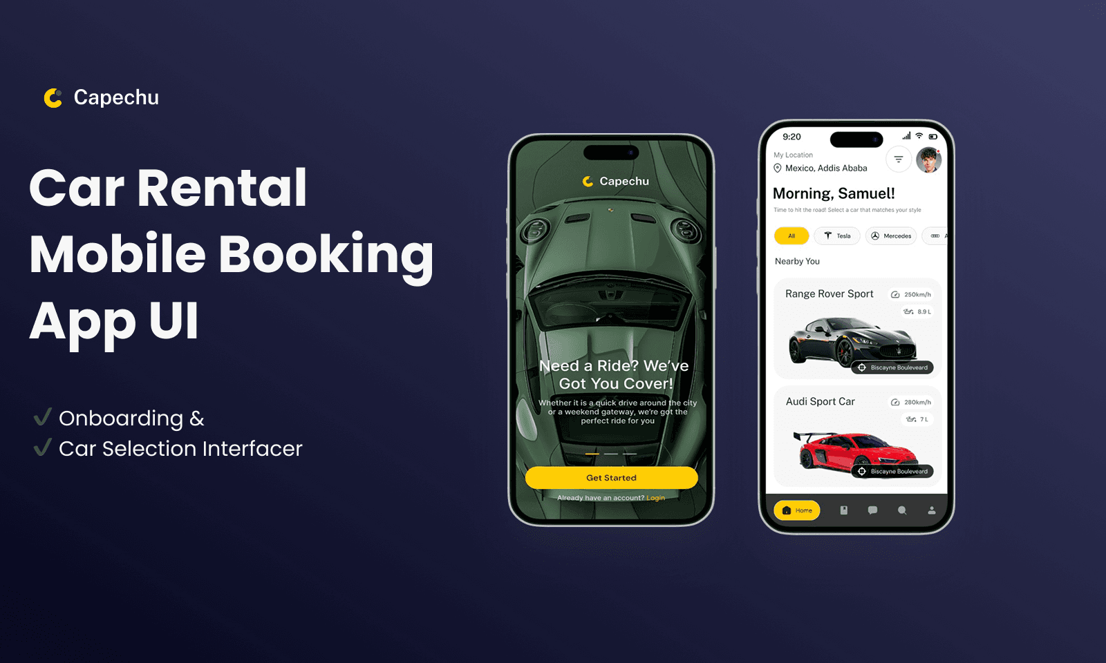 Car Rental Mobile App Design